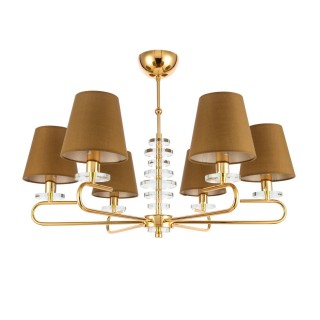 SL1139.203.06 Люстра подвесная Французское золото/Бежевый E14 6*40W ESCALLA-foto2