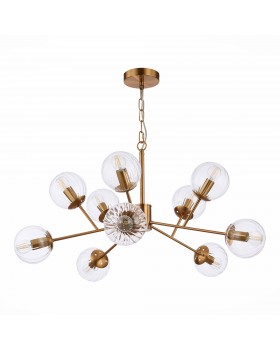 SLE220803-10 Люстра подвесная Латунь/Прозрачный E14 10*40W ANDRIA-foto2