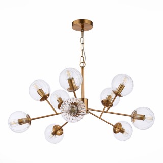 SLE220803-10 Люстра подвесная Латунь/Прозрачный E14 10*40W ANDRIA-foto2