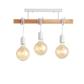 SL1142.503.03 Люстра потолочная Белый, Светлое дерево E27 3*60W BAGETTI-foto3