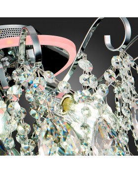 SLE160002-06 Светильник потолочный Хром/Прозрачный E14, LED 6+1*40/6(подсветка)W LITERO-foto10