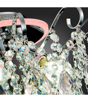 SLE160002-06 Светильник потолочный Хром/Прозрачный E14, LED 6+1*40/6(подсветка)W LITERO-foto10