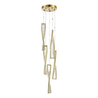 SL6205.303.05 Светильник подвесной ST-Luce Латунь/Прозрачный LED 1*55W 3000K ELICA-foto2