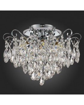 SLE160002-06 Светильник потолочный Хром/Прозрачный E14, LED 6+1*40/6(подсветка)W LITERO-foto5