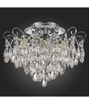 SLE160002-06 Светильник потолочный Хром/Прозрачный E14, LED 6+1*40/6(подсветка)W LITERO-foto5