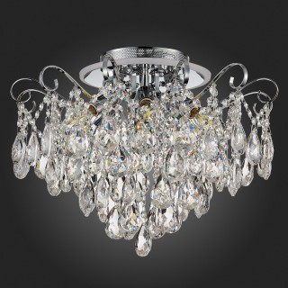 SLE160002-06 Светильник потолочный Хром/Прозрачный E14, LED 6+1*40/6(подсветка)W LITERO-foto5