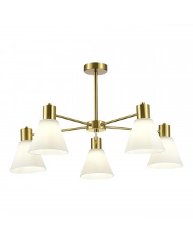 SLE1561-302-05 Светильник потолочный Латунь/Белый E27 5*60W ARKI-foto2