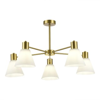 SLE1561-302-05 Светильник потолочный Латунь/Белый E27 5*60W ARKI-foto2