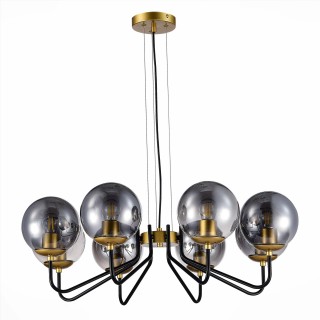 SLE1097-303-08 Люстра подвесная Матовое золото/Дымчатый E27 8*60W SCORZE-foto2