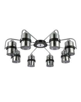 SLE102002-08 Люстра потолочная Черный, Хром/Дымчатый E27 8*40W FIUMO-foto2