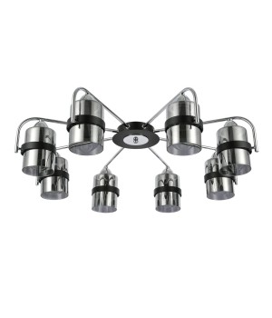 SLE102002-08 Люстра потолочная Черный, Хром/Дымчатый E27 8*40W FIUMO-foto2