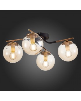 SLE106902-04 Люстра потолочная Черный/Янтарный E14 4*40W LITERNO-foto6