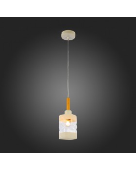 SLE114503-01 Светильник подвесной Белый, Светлое дерево/Белый, Прозрачный E27 1*60W ABIRITTO-foto5