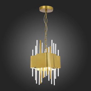 SL1633.203.04 Люстра подвесная ST-Luce Матовое золото/Матовое золото,Прозрачный E14 4*40W OLVERA-foto6