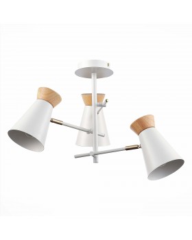 SLE1252-502-03 Люстра потолочная Белый, Золотистый/Белый, Дерево E27 3*60W ALFEO-foto2