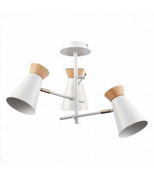 SLE1252-502-03 Люстра потолочная Белый, Золотистый/Белый, Дерево E27 3*60W ALFEO-foto2