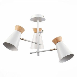 SLE1252-502-03 Люстра потолочная Белый, Золотистый/Белый, Дерево E27 3*60W ALFEO-foto2