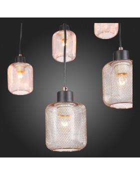 SL193.303.12 Светильник подвесной Черный/Латунь,Прозрачный E27 12*60W FORTO-foto6