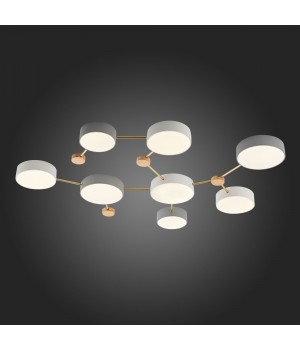 SLE600102-08 Светильник потолочный Золотистый, Светлое дерево/Белый, Серый LED 8*16,5W 4000K DOSSENA-foto6