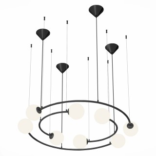 SL1186.403.08 Светильник подвесной ST-Luce Черный/Молочный G9 8*5W ARKOS-foto5