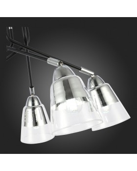 SLE102902-05 Люстра потолочная Черный, Хром/Прозрачный E27 5*40W LIRINO-foto9