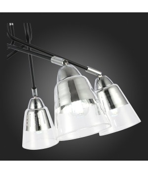 SLE102902-05 Люстра потолочная Черный, Хром/Прозрачный E27 5*40W LIRINO-foto9