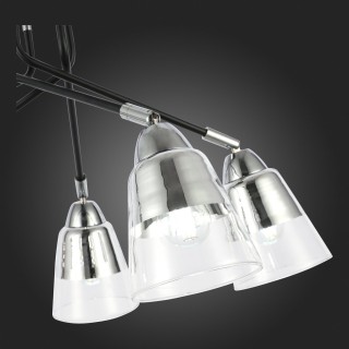 SLE102902-05 Люстра потолочная Черный, Хром/Прозрачный E27 5*40W LIRINO-foto9