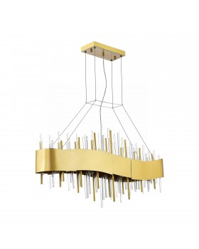 SL1633.213.08 Люстра подвесная ST-Luce Матовое золото/Матовое золото,Прозрачный E14 8*40W OLVERA-foto2