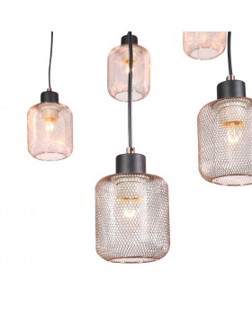 SL193.303.12 Светильник подвесной Черный/Латунь,Прозрачный E27 12*60W FORTO-foto2