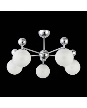 SLE106102-05 Люстра потолочная Хром/Белый E27 5*60W PECHIO-foto5