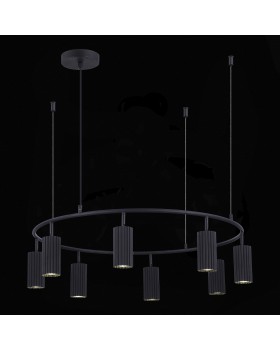 SL1213.403.08 Светильник подвесной ST-Luce Черный/Черный GU10 8*5W 4000K KENDO-foto4