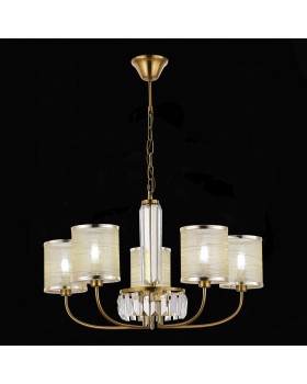 SLE1119-303-05 Светильник подвесной Латунь/Шампань E14 5*40W ELLISSE-foto4