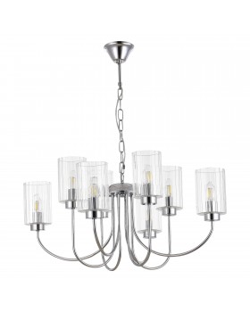 SLE1127-103-08 Светильник подвесной Хром/Прозрачный E14 8*40W TILDA-foto2