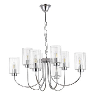 SLE1127-103-08 Светильник подвесной Хром/Прозрачный E14 8*40W TILDA-foto2