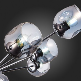 SLE155402-10 Люстра потолочная Хром/Дымчатый E27 10*60W PALLO-foto9