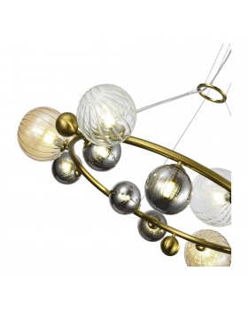 SL1515.303.12 Светильник подвесной ST-Luce Латунь/Янтарный,Дымчатый,Прозрачный G9 12*5W 4000K SPHERE-foto3