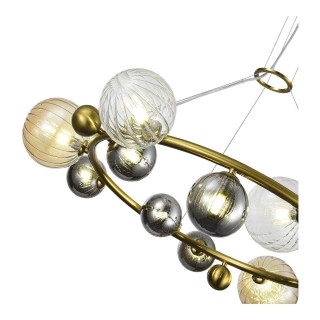 SL1515.303.12 Светильник подвесной ST-Luce Латунь/Янтарный,Дымчатый,Прозрачный G9 12*5W 4000K SPHERE-foto3