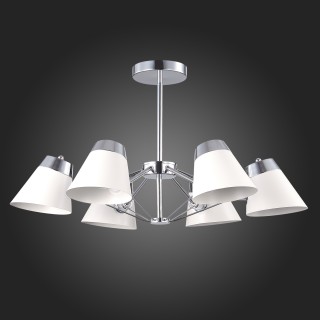 SLE155802-06 Люстра потолочная Хром/Белый E14 6*40W VARIO-foto6
