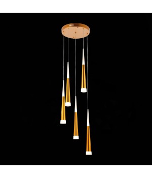 SLE200103-05 Светильник подвесной Золотистый/Золотистый, Белый LED 5*7W 3000K ORPELO-foto4