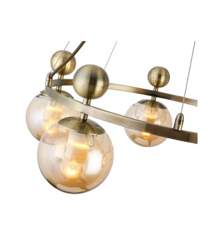 SLE106303-05 Люстра подвесная Бронзовый/Прозрачный, Янтарный E27 5*60W PECHIO-foto3