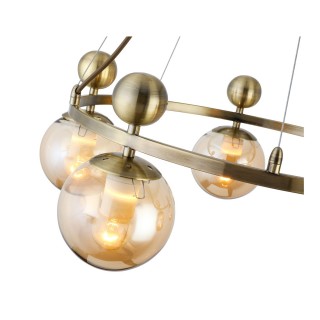 SLE106303-05 Люстра подвесная Бронзовый/Прозрачный, Янтарный E27 5*60W PECHIO-foto3