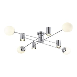 SLE1105-102-08 Светильник потолочный Хром/Белый GU10+E27 4+4*5+60W RAITO-foto2