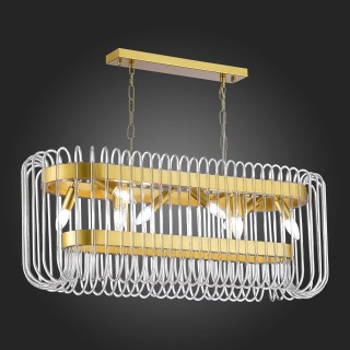 SL1228.203.08 Люстра подвесная ST-Luce Золотистый/Прозрачный E14 8*40W GROSSETO-foto6