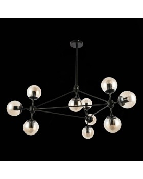 SLE154903-10 Люстра подвесная Черный/Янтарный E27 10*40W LACOTTA-foto5