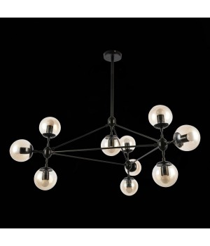 SLE154903-10 Люстра подвесная Черный/Янтарный E27 10*40W LACOTTA-foto5