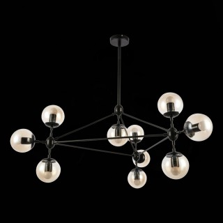 SLE154903-10 Люстра подвесная Черный/Янтарный E27 10*40W LACOTTA-foto5