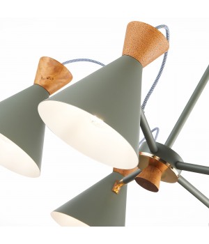 SLE125112-05 Люстра потолочная Серый, Золотой/Серый, Темное дерево E14 5*40W Modica-foto3