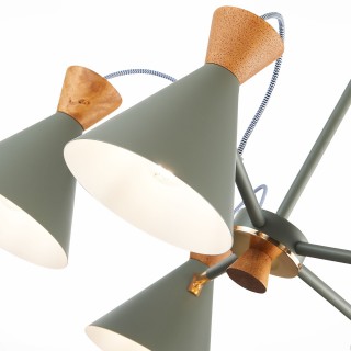 SLE125112-05 Люстра потолочная Серый, Золотой/Серый, Темное дерево E14 5*40W Modica-foto3