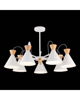 SLE125102-07 Люстра потолочная Белый, Золото/Белый, Светлое дерево E14 7*40W Modica-foto4