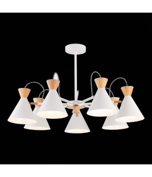 SLE125102-07 Люстра потолочная Белый, Золото/Белый, Светлое дерево E14 7*40W Modica-foto4